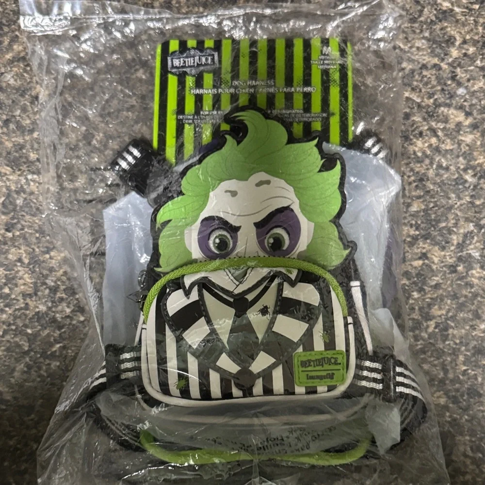 Loungefly Green and Black Beetlejuice Dog Harness NWT - Picture 8 of 8